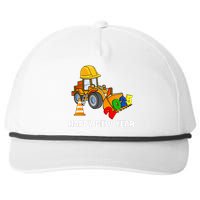 Excavator Happy New Year 2025 Nye Party Snapback Five-Panel Rope Hat