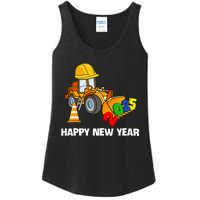 Excavator Happy New Year 2025 Nye Party Ladies Essential Tank