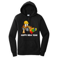 Excavator Happy New Year 2025 Nye Party Women's Pullover Hoodie