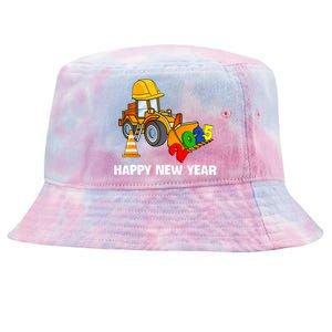 Excavator Happy New Year 2025 Nye Party Tie-Dyed Bucket Hat