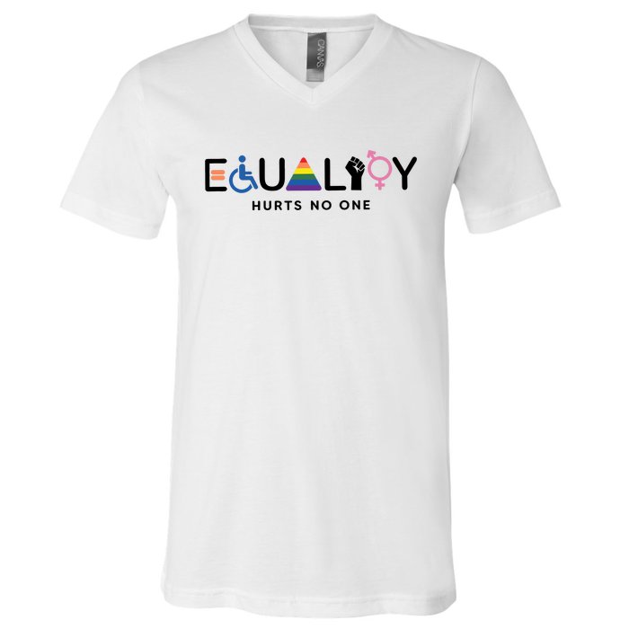 Equality Hurts No One Equal Rights Lgbtq V-Neck T-Shirt