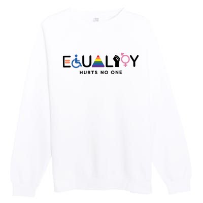 Equality Hurts No One Equal Rights Lgbtq Premium Crewneck Sweatshirt