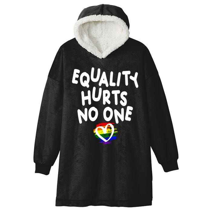 Equality Hurts No One Hooded Wearable Blanket