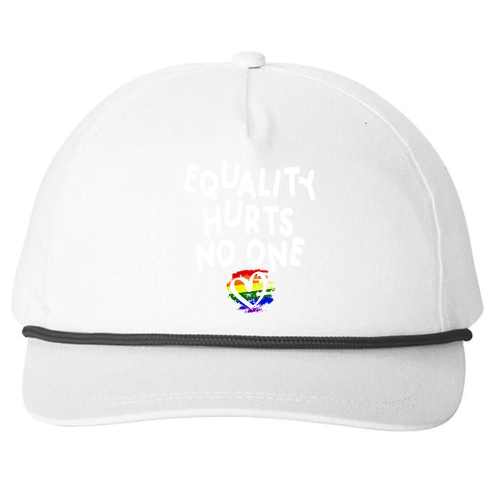 Equality Hurts No One Snapback Five-Panel Rope Hat