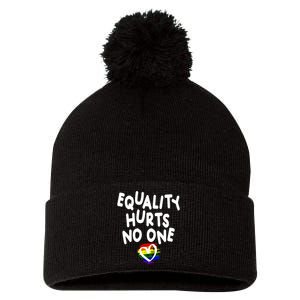 Equality Hurts No One Pom Pom 12in Knit Beanie