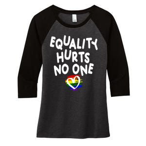 Equality Hurts No One Women's Tri-Blend 3/4-Sleeve Raglan Shirt