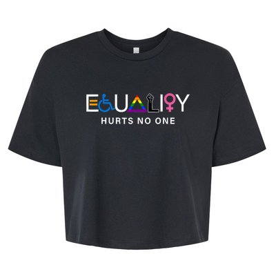 Equality Hurts No One Lgbtq Pride Human Rights Bella+Canvas Jersey Crop Tee