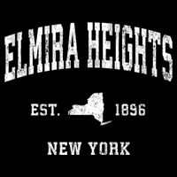 Elmira Heights New York Ny Vintage Athletic Baby Bodysuit