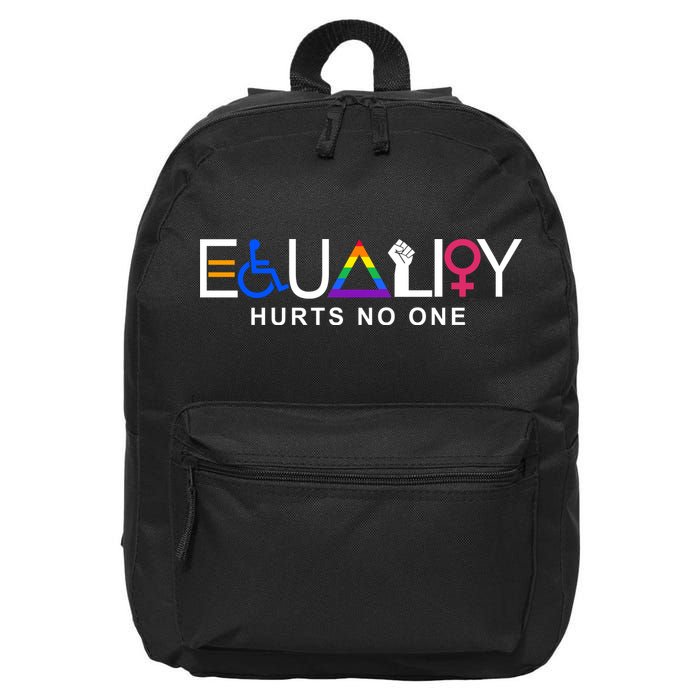 Equality Hurts No One LGBT 16 in Basic Backpack