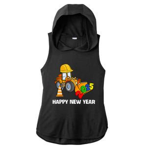 Excavator Happy New Year 2025 Nye Party Ladies PosiCharge Tri-Blend Wicking Draft Hoodie Tank