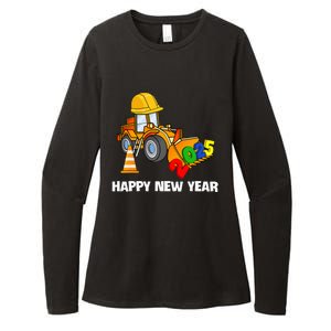 Excavator Happy New Year 2025 Nye Party Womens CVC Long Sleeve Shirt