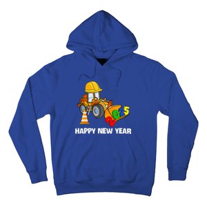 Excavator Happy New Year 2025 Nye Party Hoodie