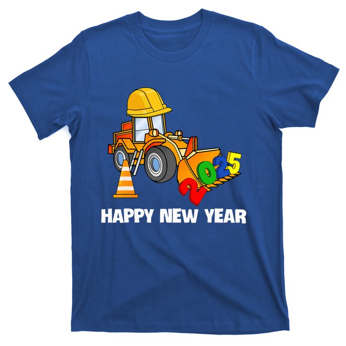 Excavator Happy New Year 2025 Nye Party T-Shirt