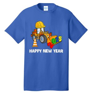 Excavator Happy New Year 2025 Nye Party Tall T-Shirt