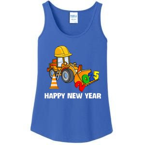 Excavator Happy New Year 2025 Nye Party Ladies Essential Tank