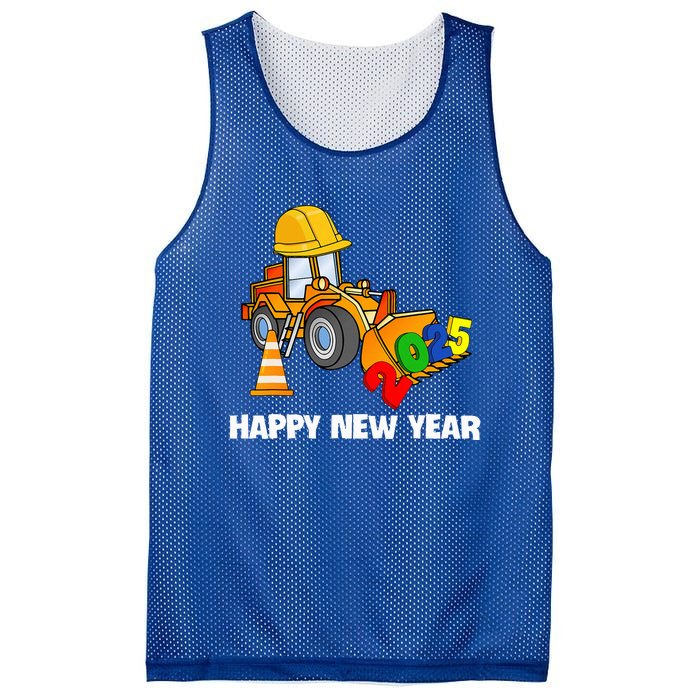 Excavator Happy New Year 2025 Nye Party Mesh Reversible Basketball Jersey Tank