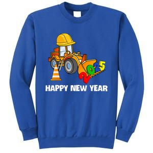 Excavator Happy New Year 2025 Nye Party Tall Sweatshirt