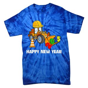 Excavator Happy New Year 2025 Nye Party Tie-Dye T-Shirt