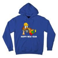 Excavator Happy New Year 2025 Nye Party Tall Hoodie