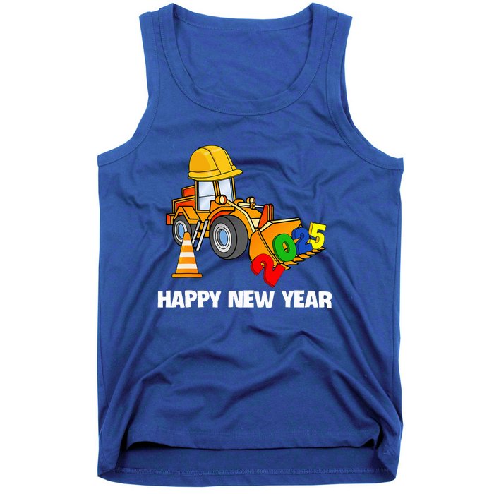 Excavator Happy New Year 2025 Nye Party Tank Top