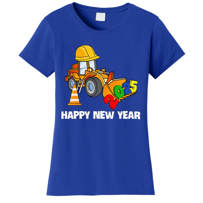 Excavator Happy New Year 2025 Nye Party Women's T-Shirt