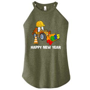 Excavator Happy New Year 2025 Nye Party Women's Perfect Tri Rocker Tank