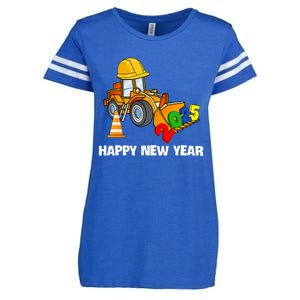 Excavator Happy New Year 2025 Nye Party Enza Ladies Jersey Football T-Shirt