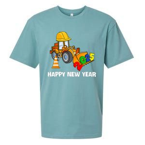 Excavator Happy New Year 2025 Nye Party Sueded Cloud Jersey T-Shirt