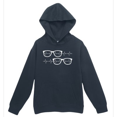 Eyeglass Heartbeat Optician Eye Doctor Ophthalmology Urban Pullover Hoodie