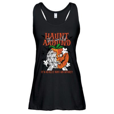 Epcot Halloween Pumpkin Haunt Around The World It’S Really Not Scary Bo Ladies Essential Flowy Tank