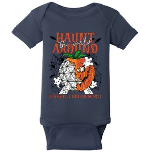 Epcot Halloween Pumpkin Haunt Around The World It’S Really Not Scary Bo Baby Bodysuit