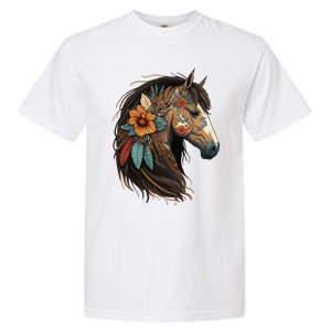 Equestrian Horse Portrait Western Cow Horseback Riding Garment-Dyed Heavyweight T-Shirt