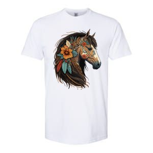 Equestrian Horse Portrait Western Cow Horseback Riding Softstyle CVC T-Shirt