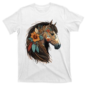 Equestrian Horse Portrait Western Cow Horseback Riding T-Shirt