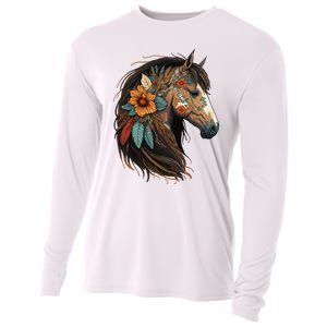 Equestrian Horse Portrait Western Cow Horseback Riding Cooling Performance Long Sleeve Crew