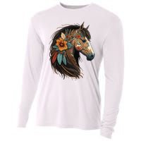 Equestrian Horse Portrait Western Cow Horseback Riding Cooling Performance Long Sleeve Crew