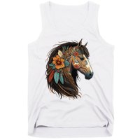 Equestrian Horse Portrait Western Cow Horseback Riding Tank Top