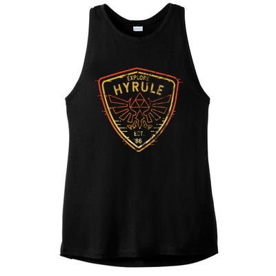 Explore Hyrule Patch Ladies PosiCharge Tri-Blend Wicking Tank