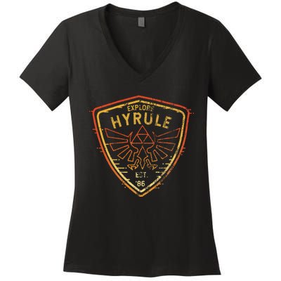 Explore Hyrule Patch Women's V-Neck T-Shirt