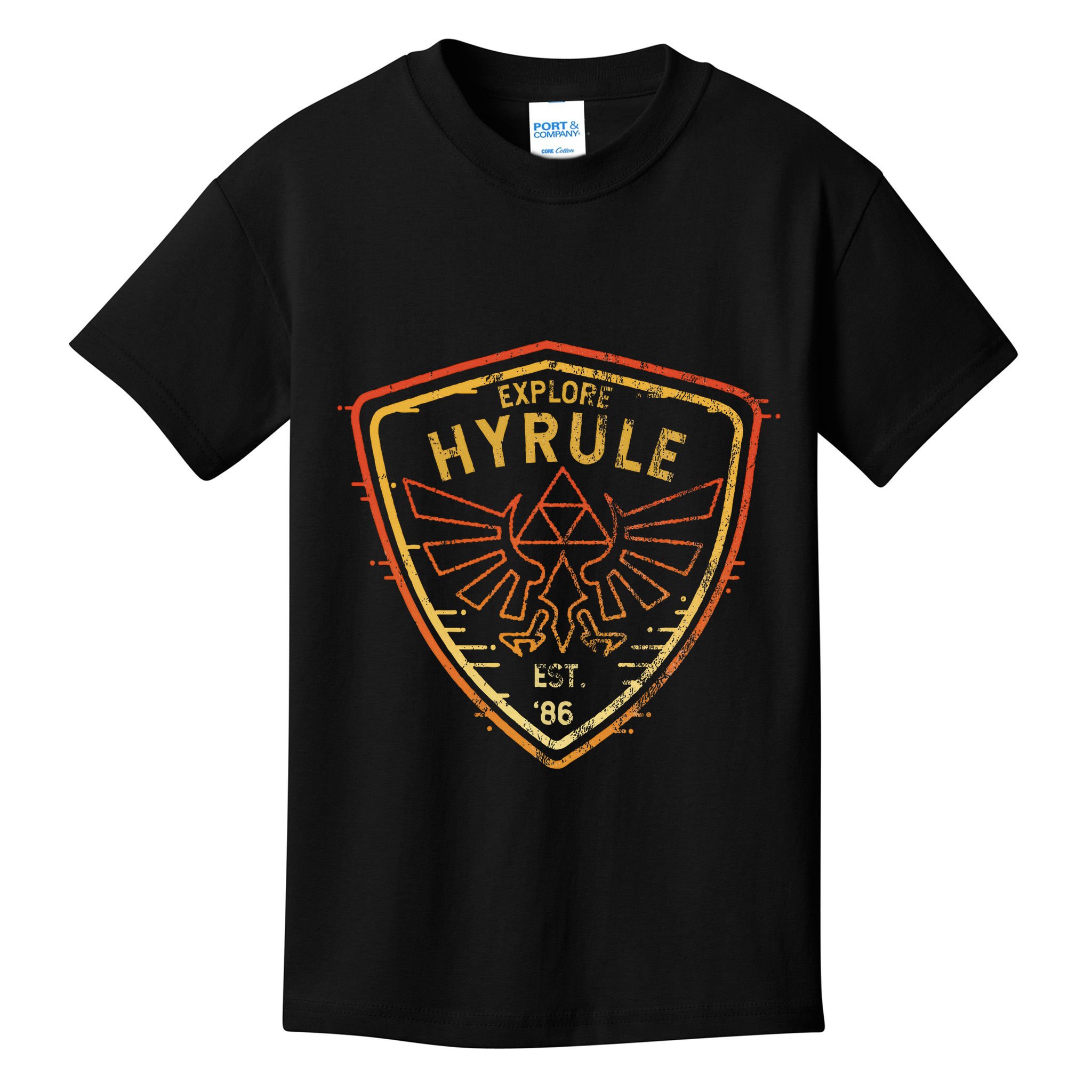 Explore Hyrule Patch Kids T-Shirt