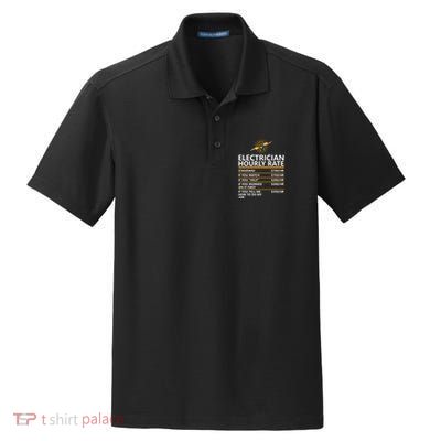 Electrician Hourly Rate Funny Dry Zone Grid Polo