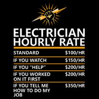 Electrician Hourly Rate Funny Toddler T-Shirt