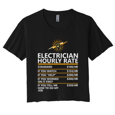 Electrician Hourly Rate Funny Crop Top