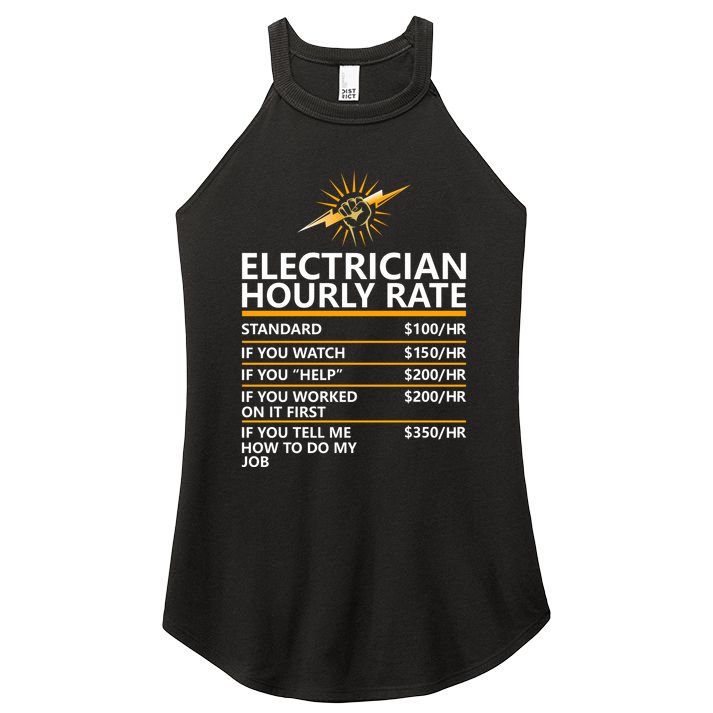 Electrician Hourly Rate Funny Women's Perfect Tri Rocker Tank