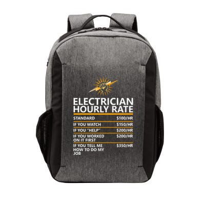 Electrician Hourly Rate Funny Vector Backpack