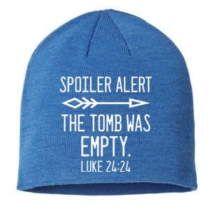 Easter He's Risen Spoiler Alert The Tomb Is Empty Christian Gift Sustainable Beanie