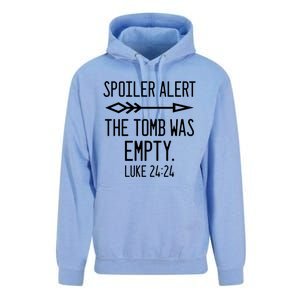 Easter He's Risen Spoiler Alert The Tomb Is Empty Christian Gift Unisex Surf Hoodie