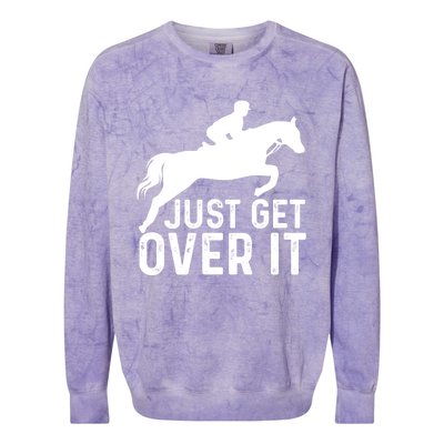 English Horse Riding Hunter Jumper Horseback Riding Great Gift Colorblast Crewneck Sweatshirt