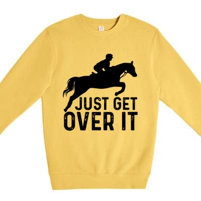 English Horse Riding Hunter Jumper Horseback Riding Great Gift Premium Crewneck Sweatshirt