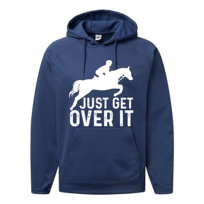 English Horse Riding Hunter Jumper Horseback Riding Great Gift Performance Fleece Hoodie